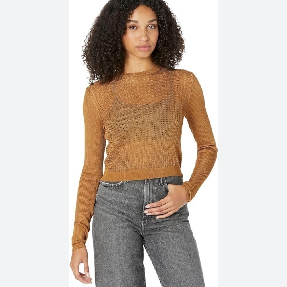 Free People H20 Crew Pullover light Sweater Medium